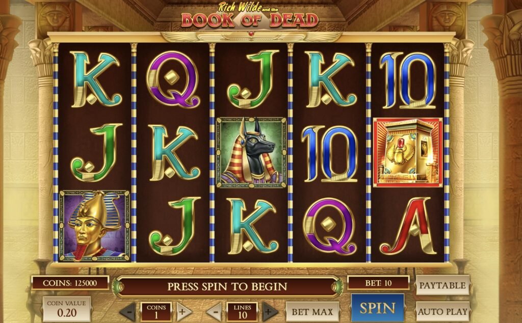 1win online casino'da Book Of Dead slot makinesi