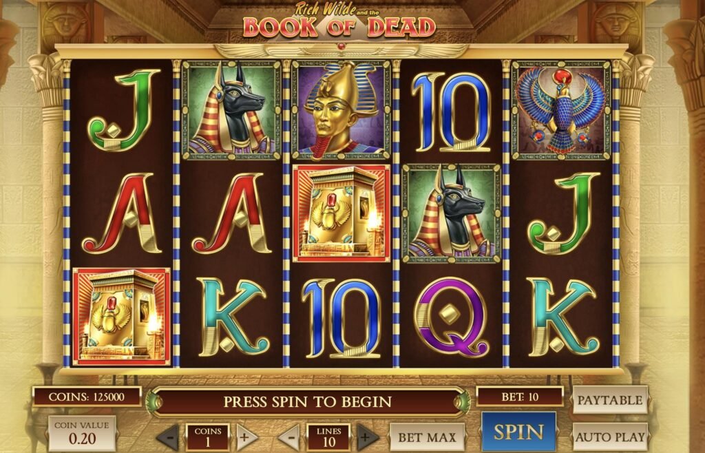 Mostbet online casino'da Book Of Dead slot makinesi