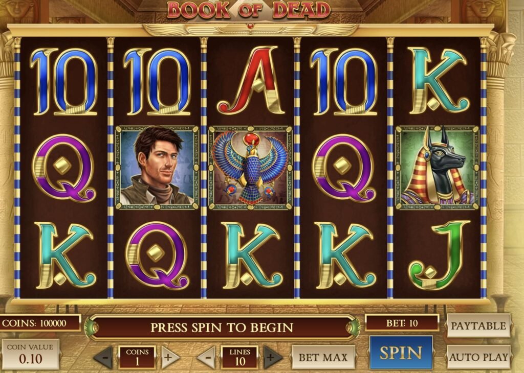 Book of Dead slot machine at JoyCasino online casino