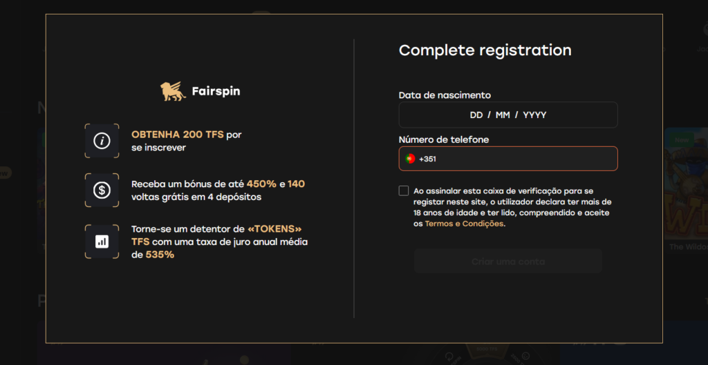 Recarregamento em Fairspin